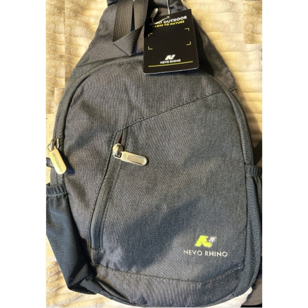 N NEVO RHINO Crossbody Sling Bag Backpack Multipurpose Black/Gray NEW